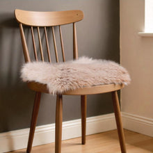 Load image into Gallery viewer, 17" X 17" New Zealand Sheepskin Dining Chair Pad - Taupe