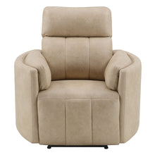 Load image into Gallery viewer, Elison - Motion Glider Recliner With Swivel - Dark Beige Polish Microfiber