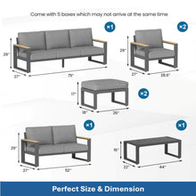 Load image into Gallery viewer, Modern Outdoor Sofa Set With Coffee Table