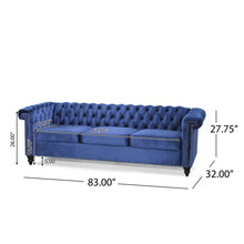 Load image into Gallery viewer, Chesterfield Style 3 Seater Sofa With Deep Button Tufting