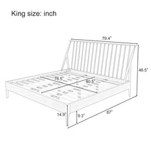 Load image into Gallery viewer, Bohemian Platform Bed With Tall Headboard