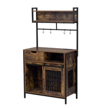 Load image into Gallery viewer, Furniture Style 2 In 1 Pet Friendly Dog Crate Composite Desk Hutch - Rustic Brown