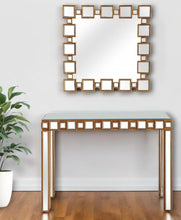 Load image into Gallery viewer, Mirrored Glass Console Table - Gold