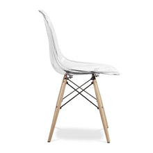 Load image into Gallery viewer, Heavy Duty Plastic Wood Dining Side Chair - Clear