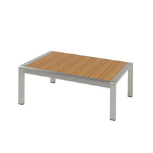 Load image into Gallery viewer, Cora - Outdoor Aluminum Coffee Table - Natural / Silver