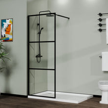 Load image into Gallery viewer, Shower Screen Door Walk In Wet Room, 3 Panel Style - Black
