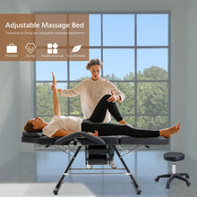 Load image into Gallery viewer, Massage Salon Tattoo Chair With Two Trays Esthetician Bed With Hydraulic Stool, Multi-Purpose 3-Section Facial Bed Table, Adjustable Beauty Barber Spa Beauty Equipment