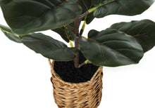 Load image into Gallery viewer, 28" Tall, Artificial Plant, Fiddle Tree, Indoor, Faux, Fake, Floor, Greenery, Potted, Real Touch, Decorative - Green / Beige