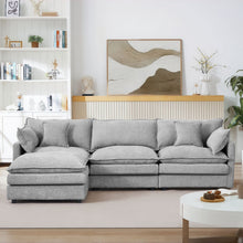 Load image into Gallery viewer, Modular L-Shaped Sectional Sofa With Movable Ottoman