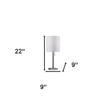 Load image into Gallery viewer, Metal Table Lamp - Brushed Steel