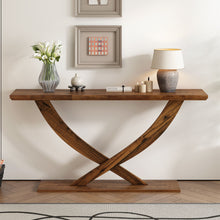 Load image into Gallery viewer, Console Table With Cross Leg Base And Reinforced Support Plate