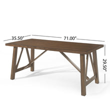 Load image into Gallery viewer, Farmhouse Style Dining Table With Wood Like Top