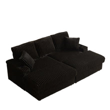 Load image into Gallery viewer, 3 Seater Sofa With 2 Ottomans For Living Room