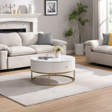 Load image into Gallery viewer, Modern Round Table With Drawers