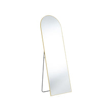 Load image into Gallery viewer, 63" Metal Arch Freestanding And Wall Mount Framed Full Length Mirror - Gold