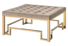 Load image into Gallery viewer, Cotton Blend Cocktail Ottoman - Champagne