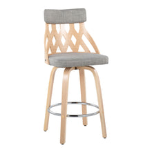 Load image into Gallery viewer, York - Mid-Century Modern Counter Stool - Natural / Light Gray
