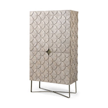 Load image into Gallery viewer, Curio Cabinet With Four Doors - Brown / Gold
