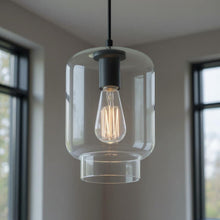 Load image into Gallery viewer, Candle Style Metal Dimmable Chandelier With Shades - Black