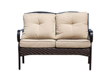 Load image into Gallery viewer, Polyester Blend Sofa With Black Legs - Beige