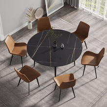 Load image into Gallery viewer, Modern Man-Made Stone Round Dining Table-Position For 6 People
