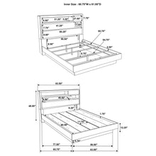 Load image into Gallery viewer, 4 Piece Queen Bedroom Set With Built In Storage And Mirror - Oak