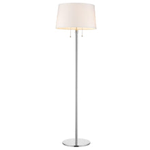 Load image into Gallery viewer, Traditional Shaped Floor Lamp With White Empire Shade - Chrome