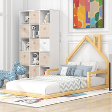 Load image into Gallery viewer, Floor Bed With House Shaped Headboard