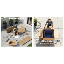 Load image into Gallery viewer, Wide Armless Outdoor Chairs With Cushions (Set of 2)
