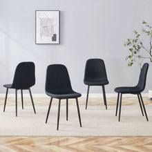 Load image into Gallery viewer, Modern Medieval Style Cushioned Side Chairs Set With Metal Legs For Kitchens