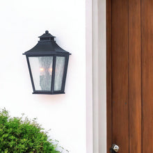 Load image into Gallery viewer, Two Light Pocket Lantern Wall Light - Matte Black