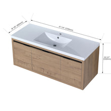 Load image into Gallery viewer, Floating Bathroom Vanity With Resin Sink And Soft Close Doors