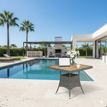 Load image into Gallery viewer, All-Weather Square Rattan Patio Dining Table