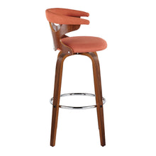 Load image into Gallery viewer, Gardenia - Mid Century Modern Fixed Height Barstool With Swivel With Round Footrest (Set of 2)