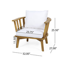 Load image into Gallery viewer, Patio Furniture Set, Outdoor Acacia Wood Patio Club Chair With Table