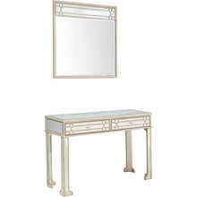 Load image into Gallery viewer, Mirrored Glass Console Table And Drawers - Champagne
