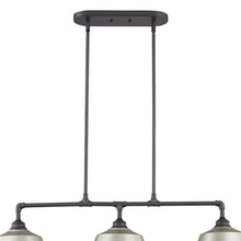 Load image into Gallery viewer, Kitchen Island Three Light Metal Dimmable Chandelier With Shades - Gray