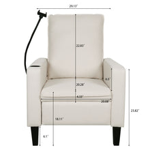 Load image into Gallery viewer, Recliner Chairs For Adults, Adjustable Recliner Sofa With Mobile Phone Holder & Cup Holder, Modern Reclining Chairs Fabric Push Back Recliner Chairs For Living Room, Bedroom