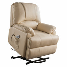 Load image into Gallery viewer, Faux Leather Power Massage Lift AssiStand Recliner - Beige