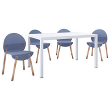 Load image into Gallery viewer, 4 Piece Set Of Single Chairs With Long Table