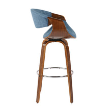 Load image into Gallery viewer, Curvini Mid - Century Modern Fixed Height Barstool With Swivel (Set of 2)