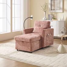 Load image into Gallery viewer, Multifunctional Chenille Recliner Sofa With Storage And Phone Bracket