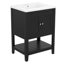 Load image into Gallery viewer, Modern Bathroom Vanity With Sink And Open Shelf