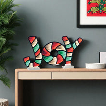 Load image into Gallery viewer, Christmas Tabletop Sign With LED - Red / Green / White