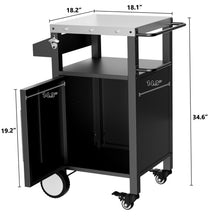 Load image into Gallery viewer, Outdoor Grill Cart With Storage, Rolling Bar Cart With Hooks And Spice Rack Stainless Steel