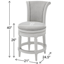 Load image into Gallery viewer, Swivel Barstool With High-Back