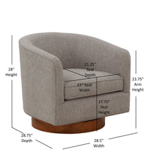 Load image into Gallery viewer, Miramar - Swivel Barrel Chair With Wooden Base