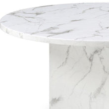 Load image into Gallery viewer, 60" Marble Pedestal Base Round Top Dining Room Table - Gray / White