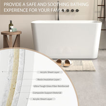 Load image into Gallery viewer, 49'' Acrylic Freestanding Soaking Bathtub, Square-Shape Japanese Soaking Hot Tub, Sit-In Design With Chrome Overflow And Drain For Express Delivery 23Amazing-49 (W1920P179228) - Glossy White