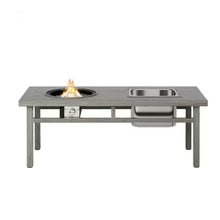 Load image into Gallery viewer, 3 In 1 Outdoor Propane Fire Pit Table 50, 000 BTU With Ice Bucket